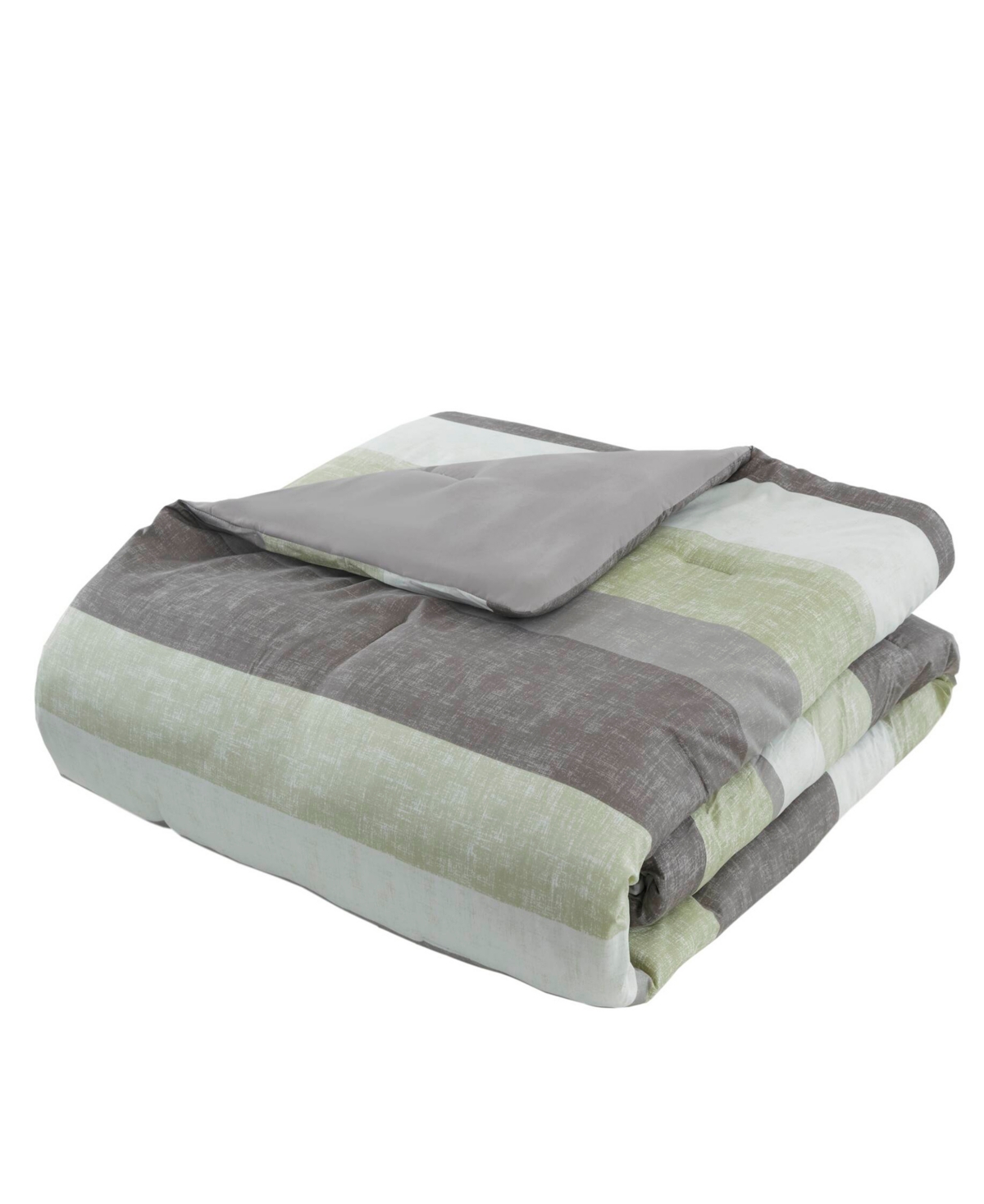 Shop Madison Park Essentials Jaxon Wide Stripe 7-pc. Comforter Set, California King In Green,grey