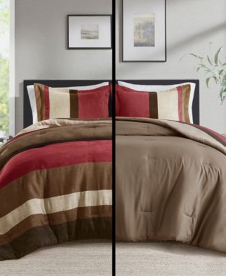 510 Design Boulder Stripe Micro Suede 2-Pc. Comforter Set, Twin/Twin XL