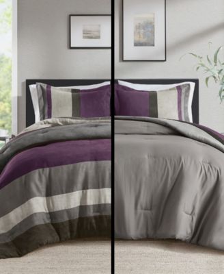 Boulder Stripe Micro Suede 2-Pc. Comforter Set, Twin/Twin XL