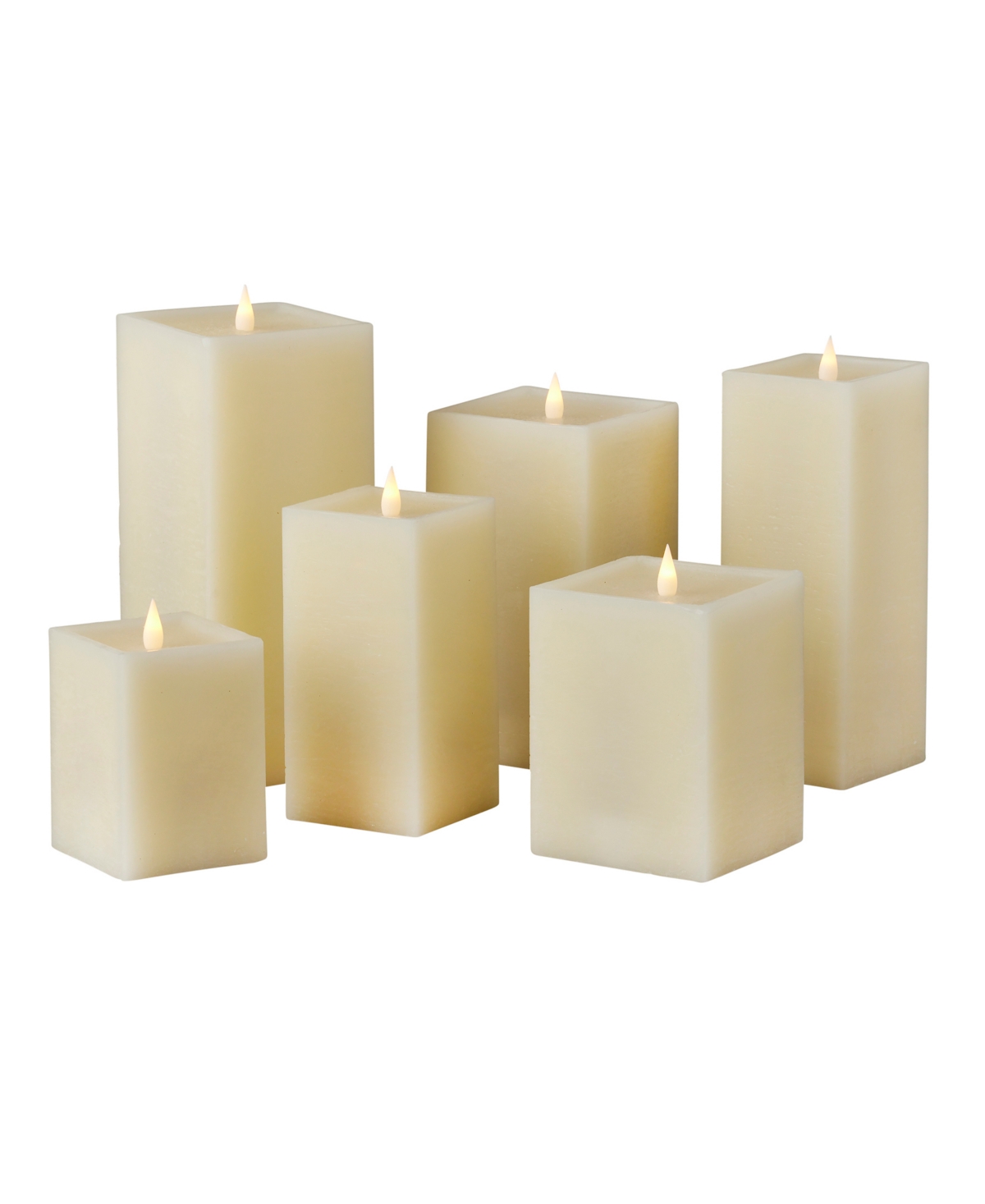 Seasonal Classic Motion Flameless Square Candle, 4x6