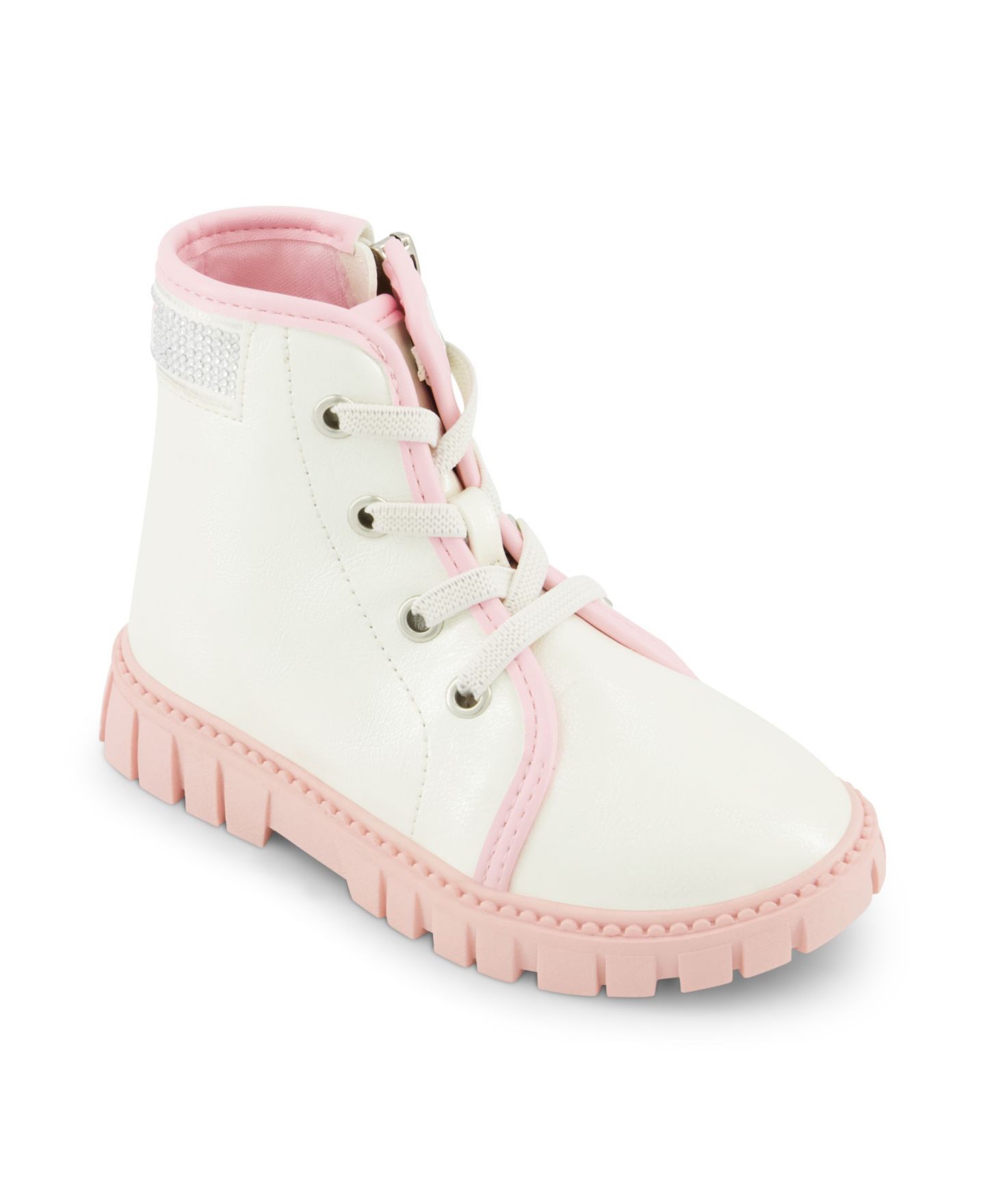 Ботинки DKNY Carrie Logo Stones Combat Boot для девочек-малышей, цвет: Кремовый — фото 1