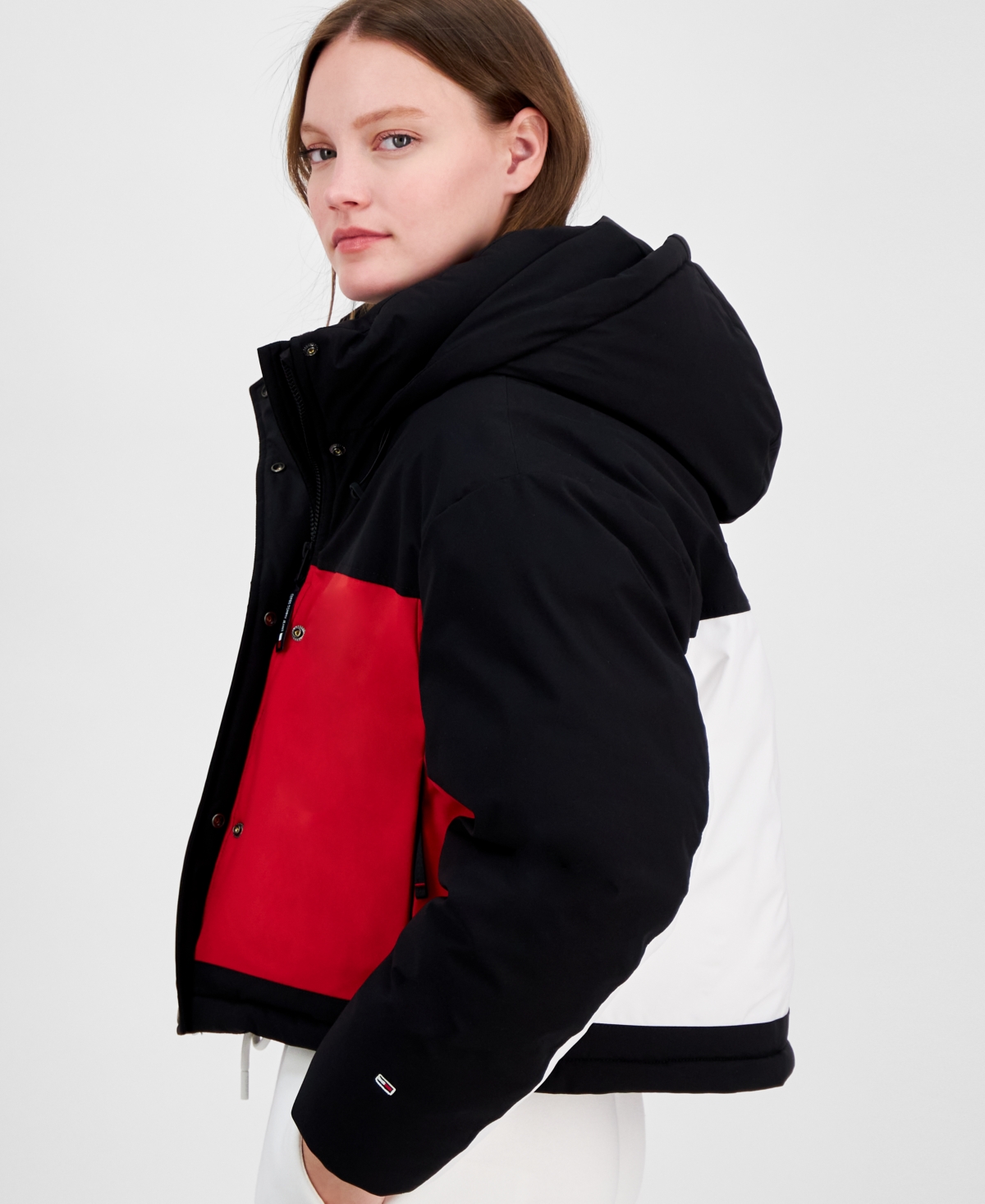 Tommy Jeans Women's Cropped Flag Puffer Jacket
