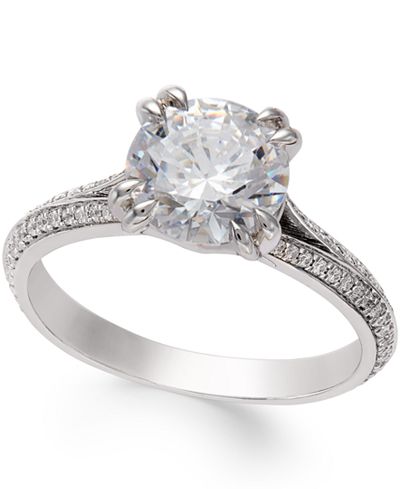 Certified Diamond Engagement Ring (2-1/3 ct. t.w.) in 18k White Gold