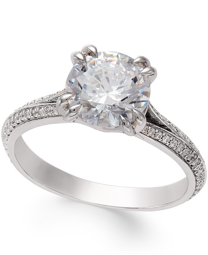 Macy's Diamond Engagement Ring (21/3 ct. t.w.) in 18k White Gold Macy's