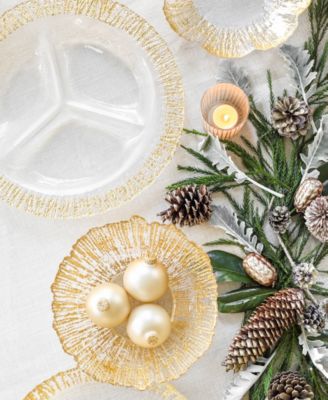 Rufolo Glass Gold Large Deep Bowl