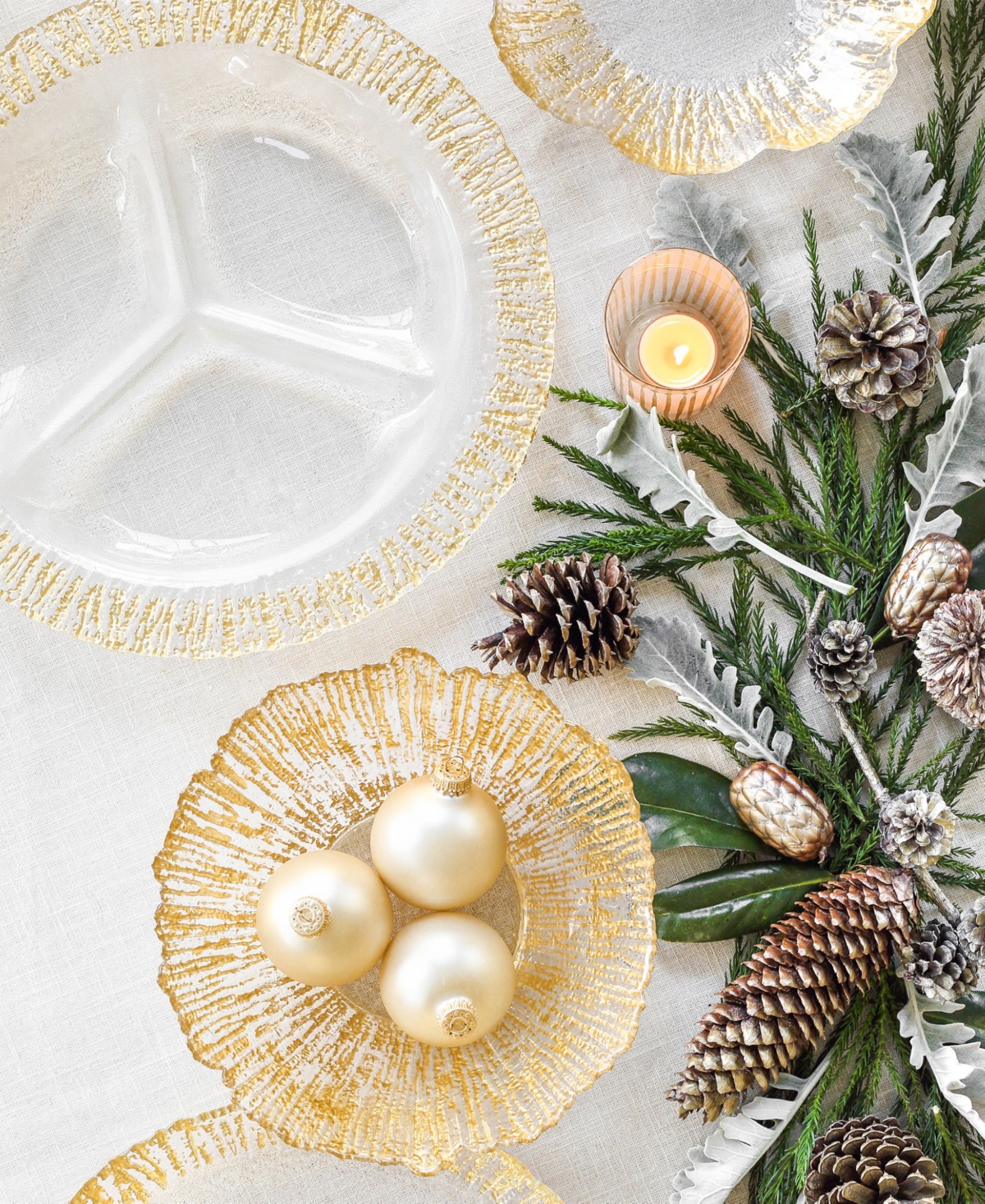 Vietri Rufolo GlassDeep Bowl - Gold