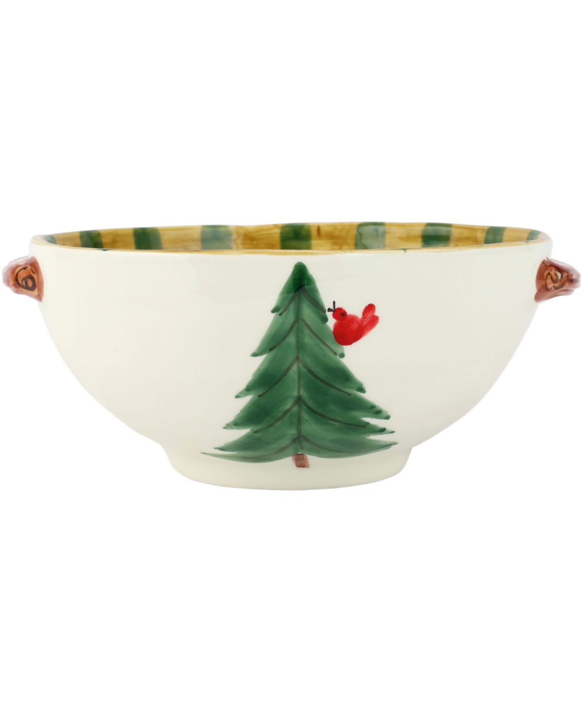 Vietri Old St. Nick Handled Bowl In Multi Color