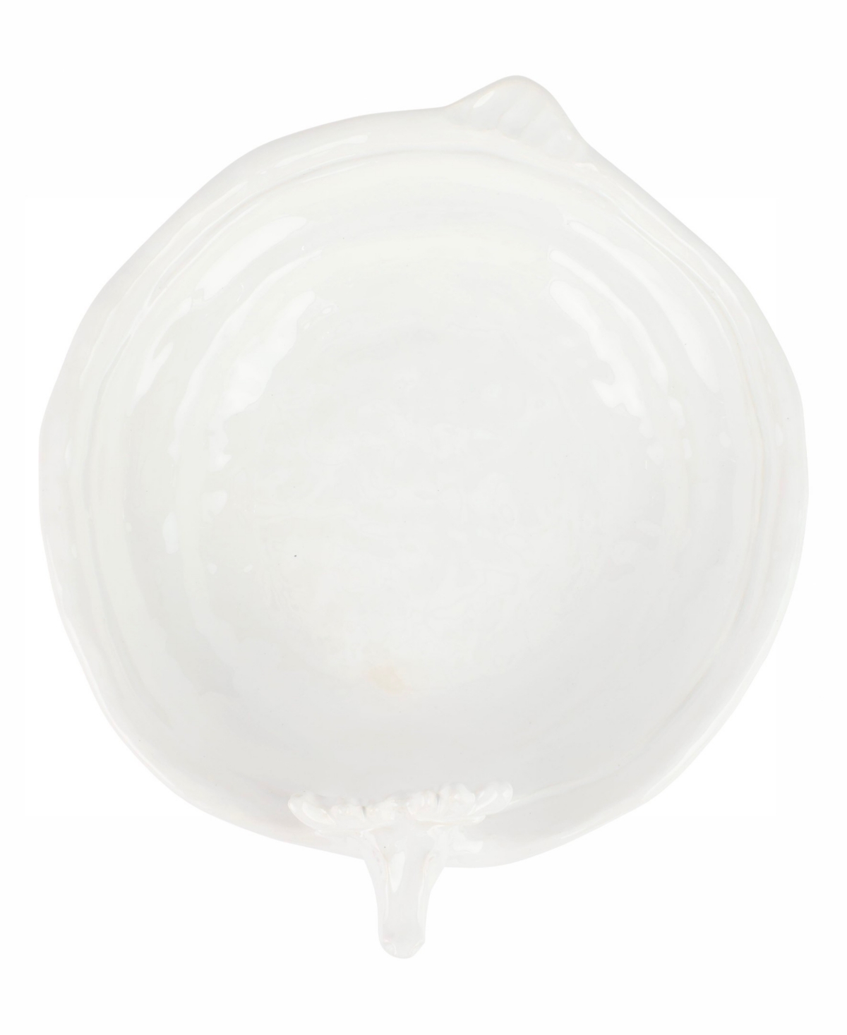 Vietri Pietra Natale Figural Deer Shallow Bowl In White
