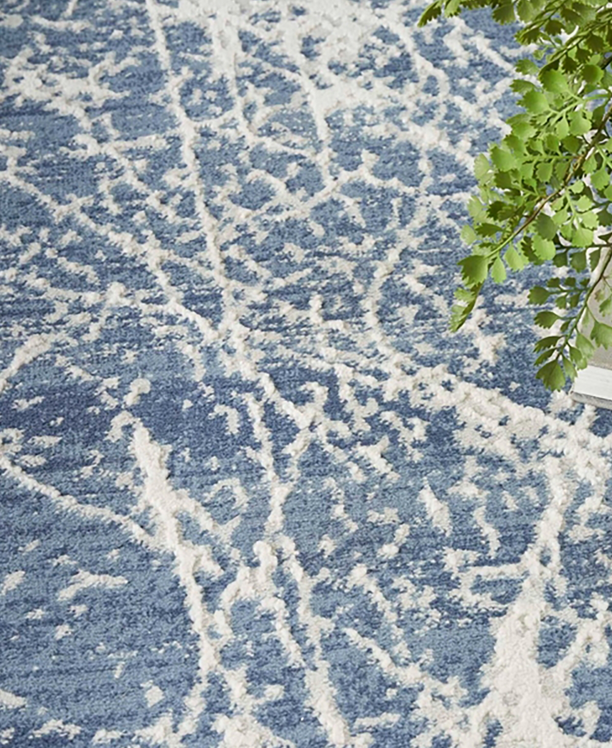 Nourison Home Exhale Exl02 2'2"x7'6" Runner Area Rug In Navy,ivory