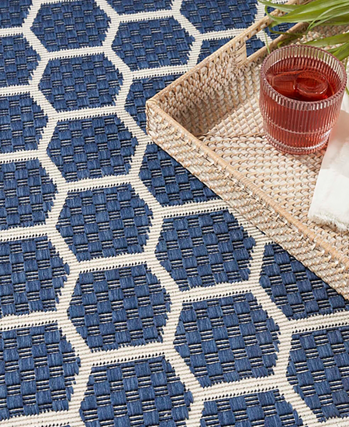 Nourison Home Twist Reversible Tws01 2'2"x8' Runner Area Rug In Navy