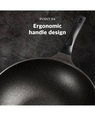 Kproduct4u 11.8" Prime Titanium Stone Coating Wok Pan, Black