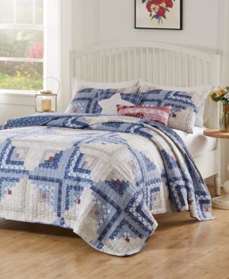 Cottage Cabin Finely Stitched 2-Pc. Quilt Set, Twin/Twin XL