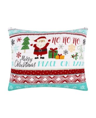 Levtex Merry Bright Hoho Holidays Reversible Quilt Sets In Blue