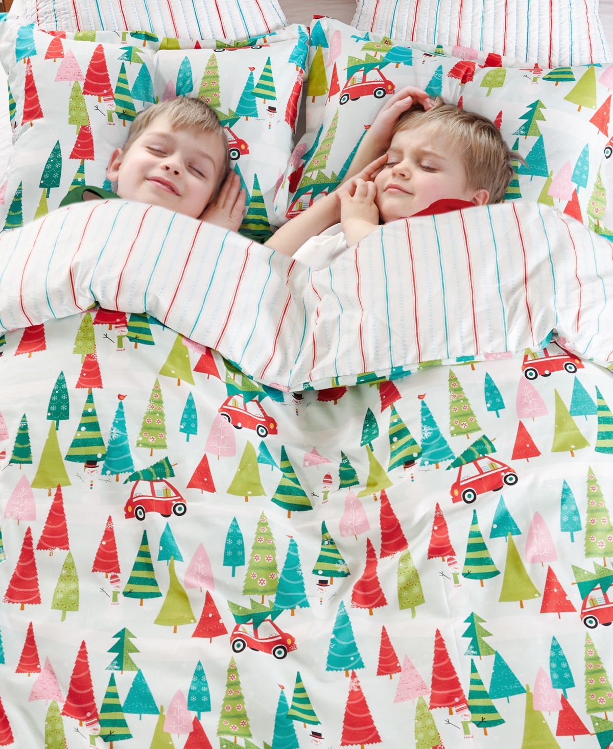 Levtex Merry Bright Holly Jolly Reversible 3-pc. Duvet Cover Set, Full/queen In Red
