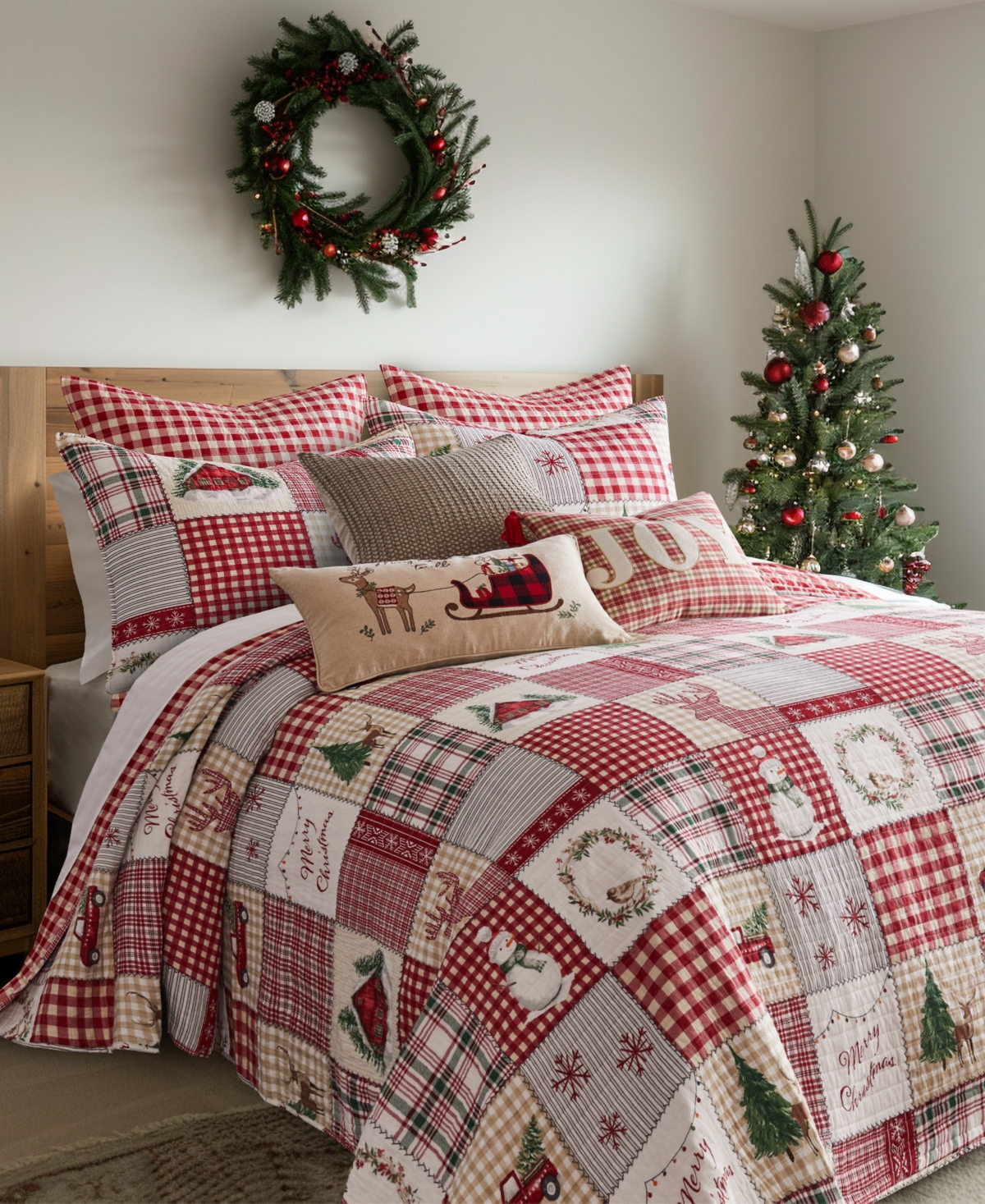 Levtex Home For Christmas Reversible 3-pc. Bedspread Set, Full In Red