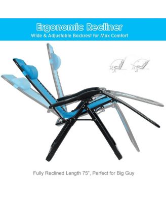 SUGIFT Oversize Lounge Chair with Cup Holder of Heavy Duty for outdoor