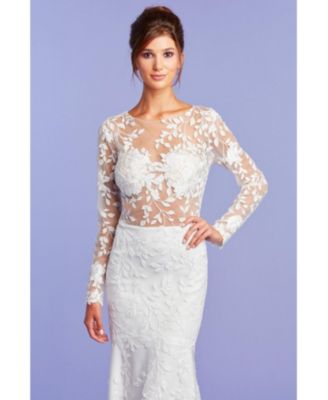 Women's Holden Long-Sleeve Illusion Gown