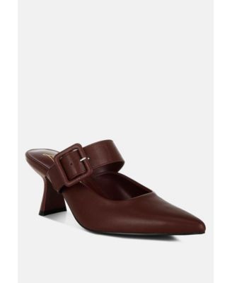 Womens Shein Star Slim Block Heel Mules