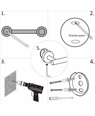 3-Piece Bathroom Hardware Set for Towel Bars, Hooks, and Accessories