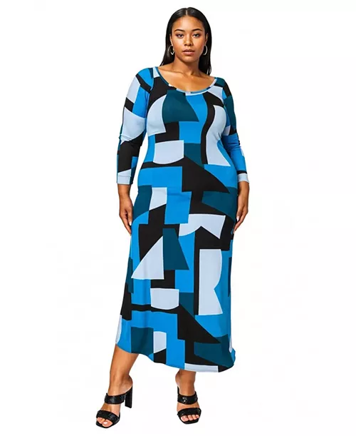 plus size ozean azul maxi dress