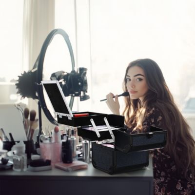 Makeup Train Case Cosmetic Organizer