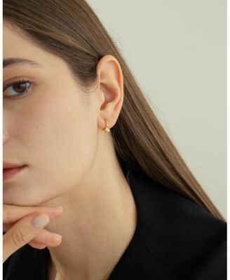 Sterling Silver 18k Gold Plated Anastasia Huggies Holiday Gift Idea