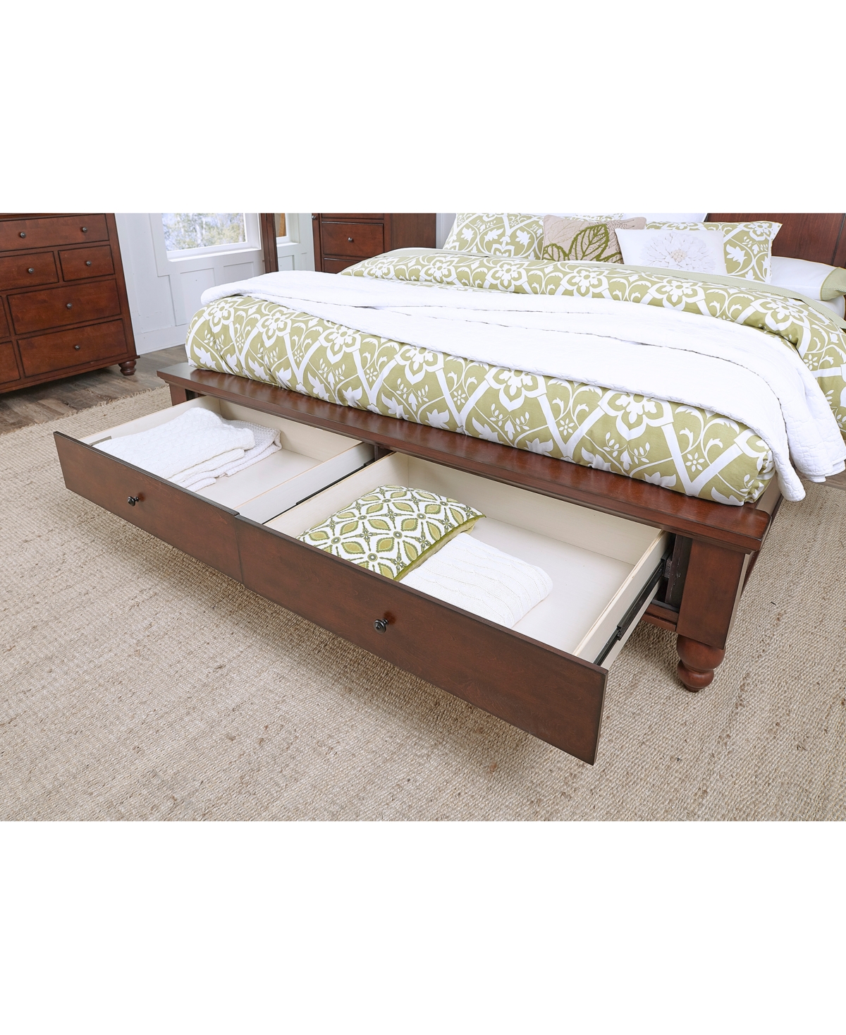 Cambridge Sleigh Storage Bed 3pc Set (Bed + Chest + Nightstand)