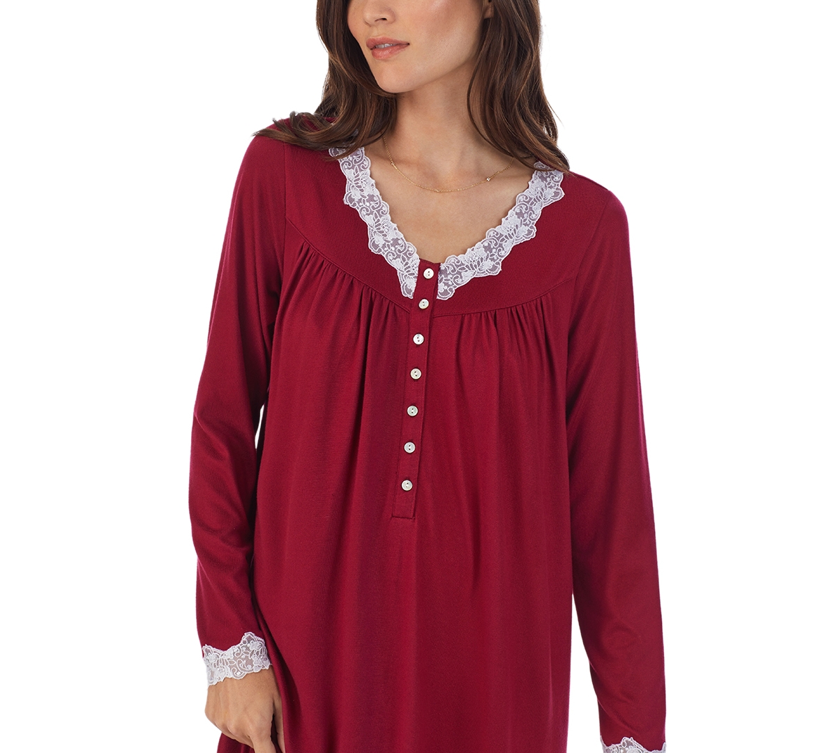 Eileen West Women's Sweater-knit Ballet Nightgown In Berry