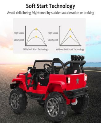 12V Electric Ride On Truck with Parental Remote Control and LED Lights