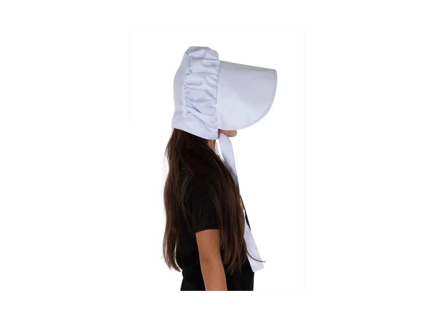 Pioneer White Bonnet Hat - Kids