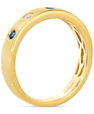 Anywear Everywear&reg; Blueberry Sapphire (1/6 ct. t.w.) or Pink Sapphire (1/6 ct. t.w.) & White Sapphire (1/10 ct. t.w.) Ring in 14k Honey Gold (also in rose gold and white gold)