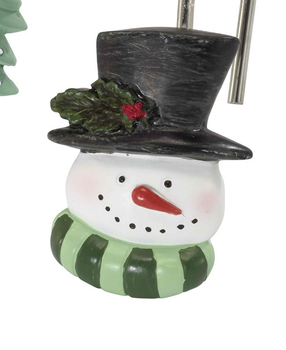 Avanti Winter Snowman Resin Shower Hooks In White
