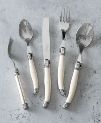 Laguiole Connoisseur 20-Piece 18/10 Stainless-Steel Flatware Set with Handles