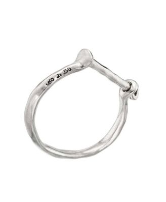 Sterling Silver and 18k Gold Plated Shackle-Shaped Clasp Bracelet
