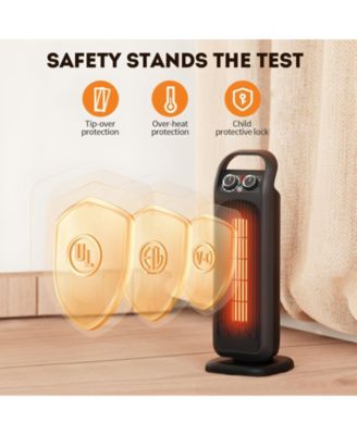 Space Heater 1500W Electric Heater Portable PTC Ceramic Heater for Bedroom, Office, and Other Rooms