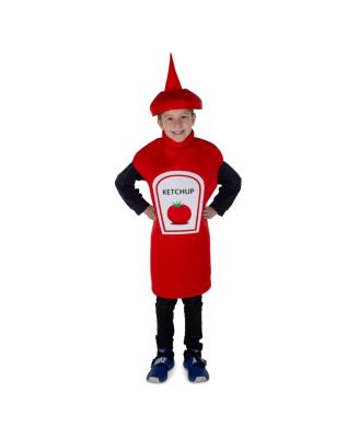 Kids Ketchup Bottle Tunic & Hat Costume Set