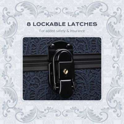 4in1 Rolling Makeup Train Case Cosmetic Organizer Rococo Coral