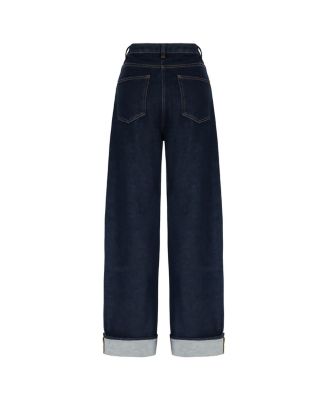 Women's High Waist Folding Leg Jeans