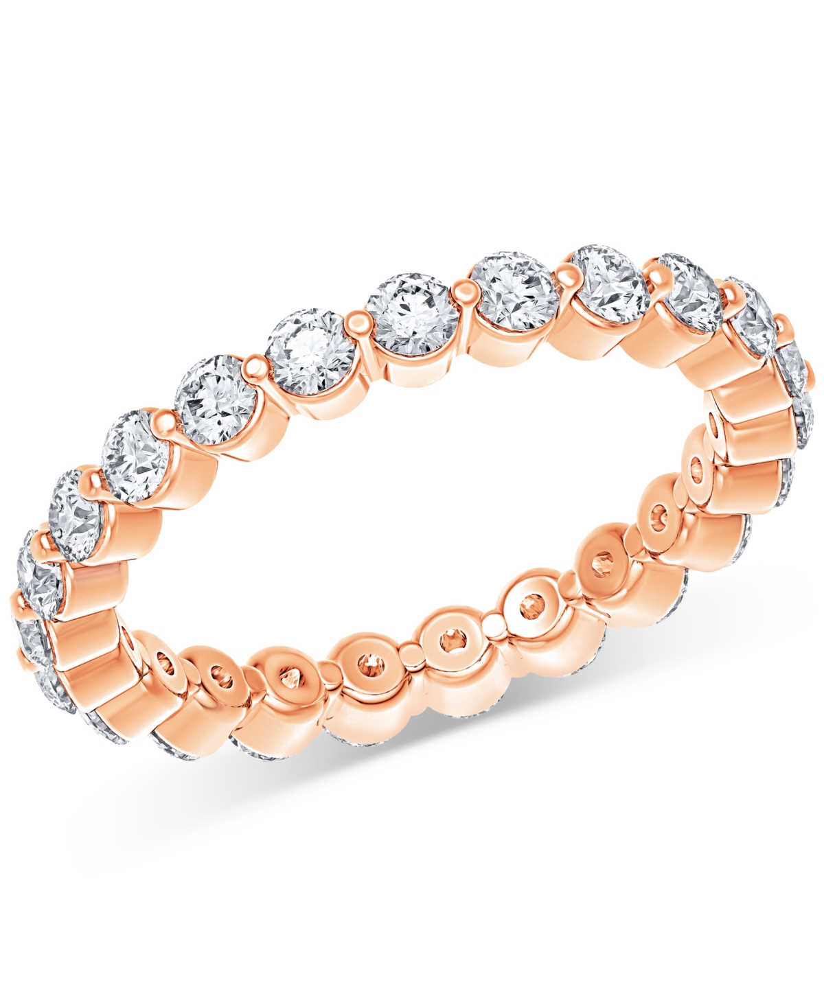 Macy's Diamond Eternity Ring (1 Ct. T.w.) In Platinum Or 14k Gold In Rose Gold