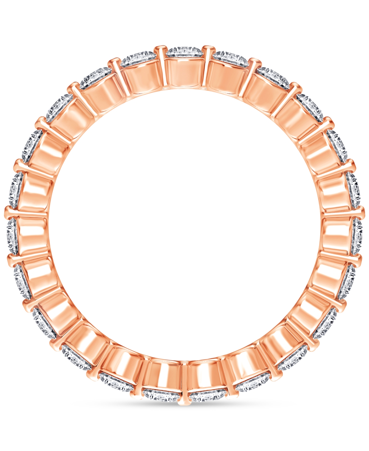 Macy's Diamond Eternity Ring (1 Ct. T.w.) In Platinum Or 14k Gold In Rose Gold