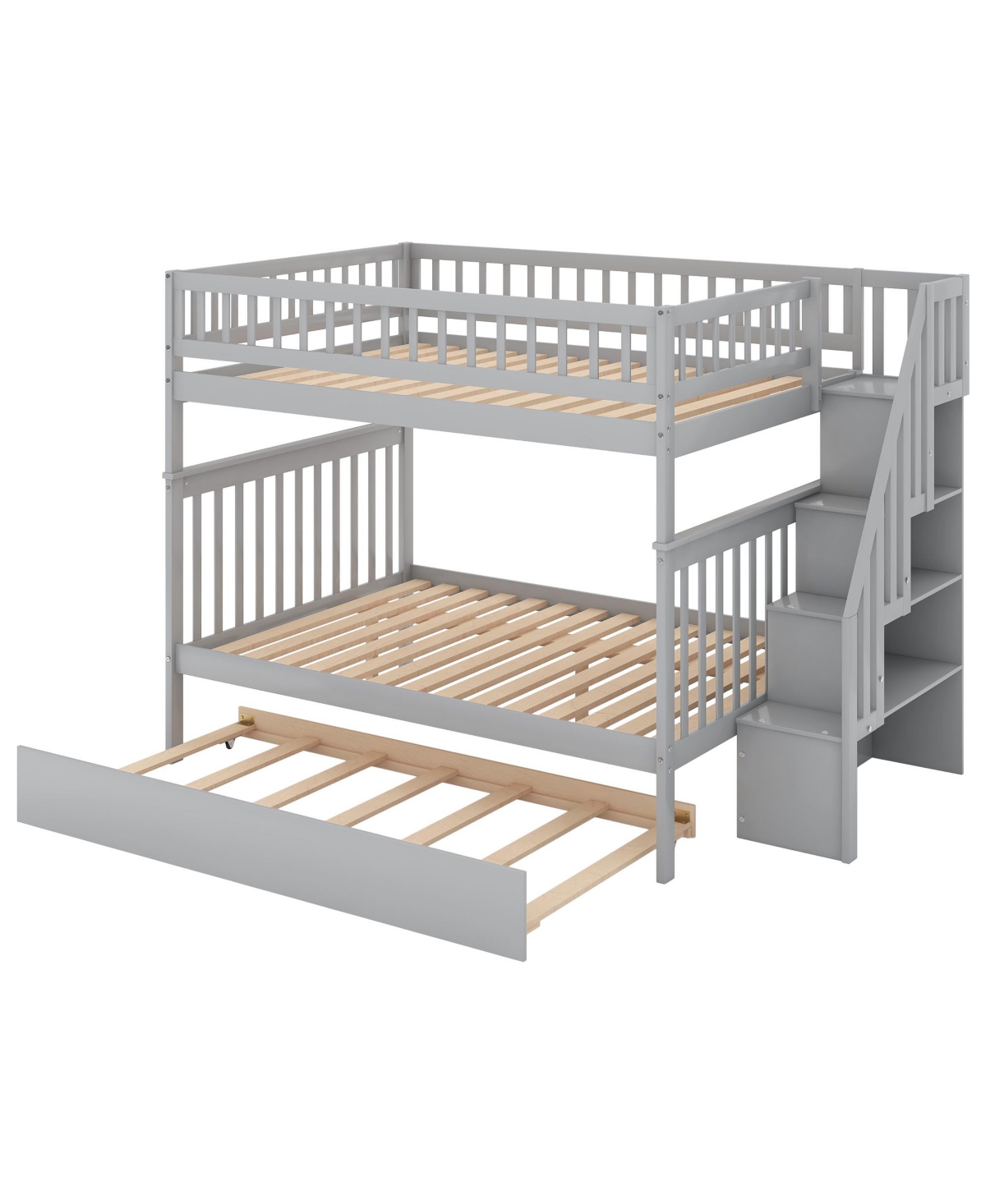 Streamdale Full Over Bunk Bed With Trundle And Staircase
