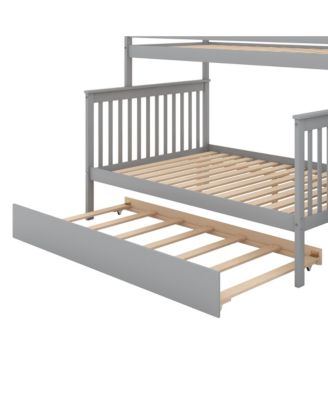Streamdale  Furniture Twin size Trundle And Staircase Over Full Bunk Bed