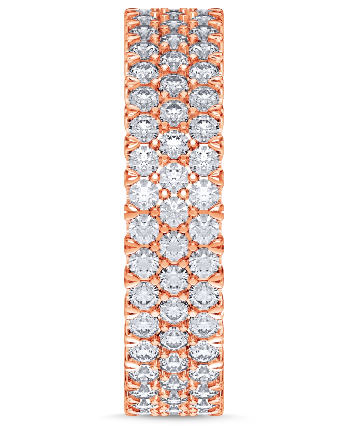 MACY'S DIAMOND THREE-ROW ETERNITY BAND (2 CT. T.W.) IN PLATINUM, 14K WHITE GOLD, 14K GOLD, OR 14K ROSE GOLD