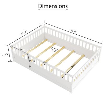 Streamdale Montessori Floor Bed with Safety Barrier