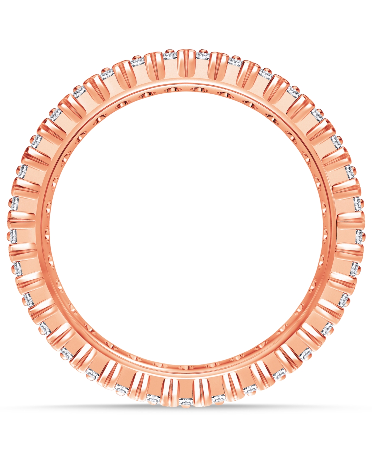 Macy's Diamond Three-row Eternity Ring (3 Ct. T.w.) In Platinum, 14k White Gold, 14k Gold, Or 14k Rose Gold In Rose Gold