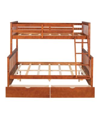Streamdale Twin-Over-Full Bunk Bed With Ladders And Two Storage Drawers