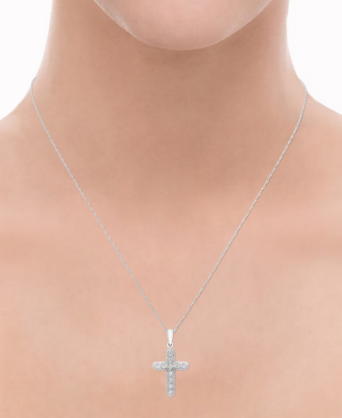 Diamond Cross Pendant 18