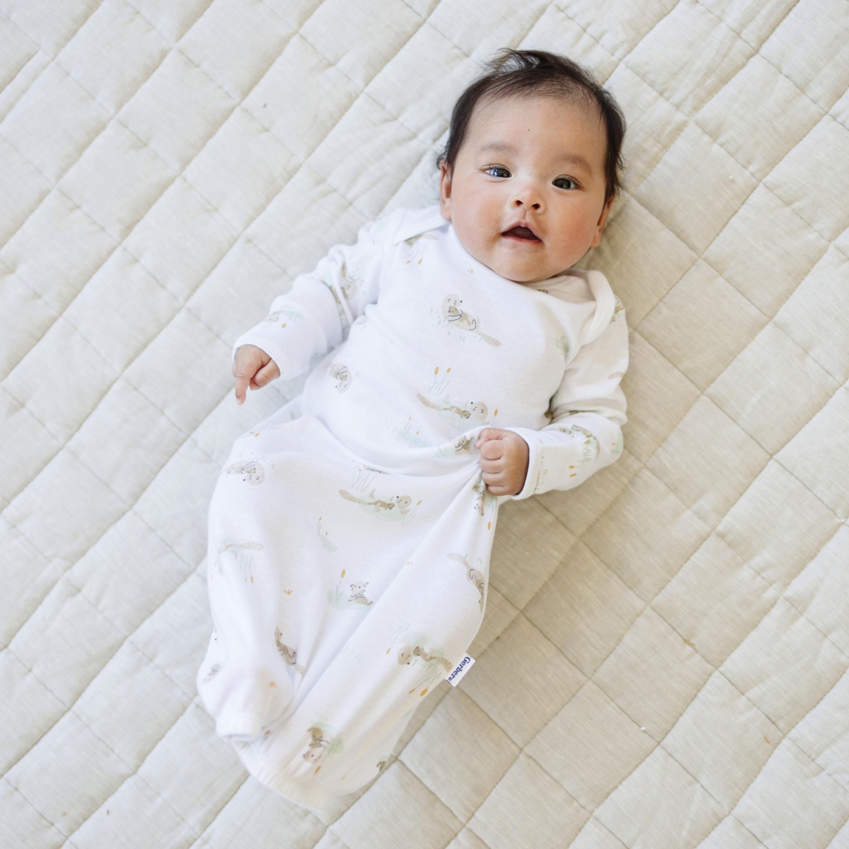 Gerber Baby Boys Gowns with Mitten Cuffs, 4-Pack