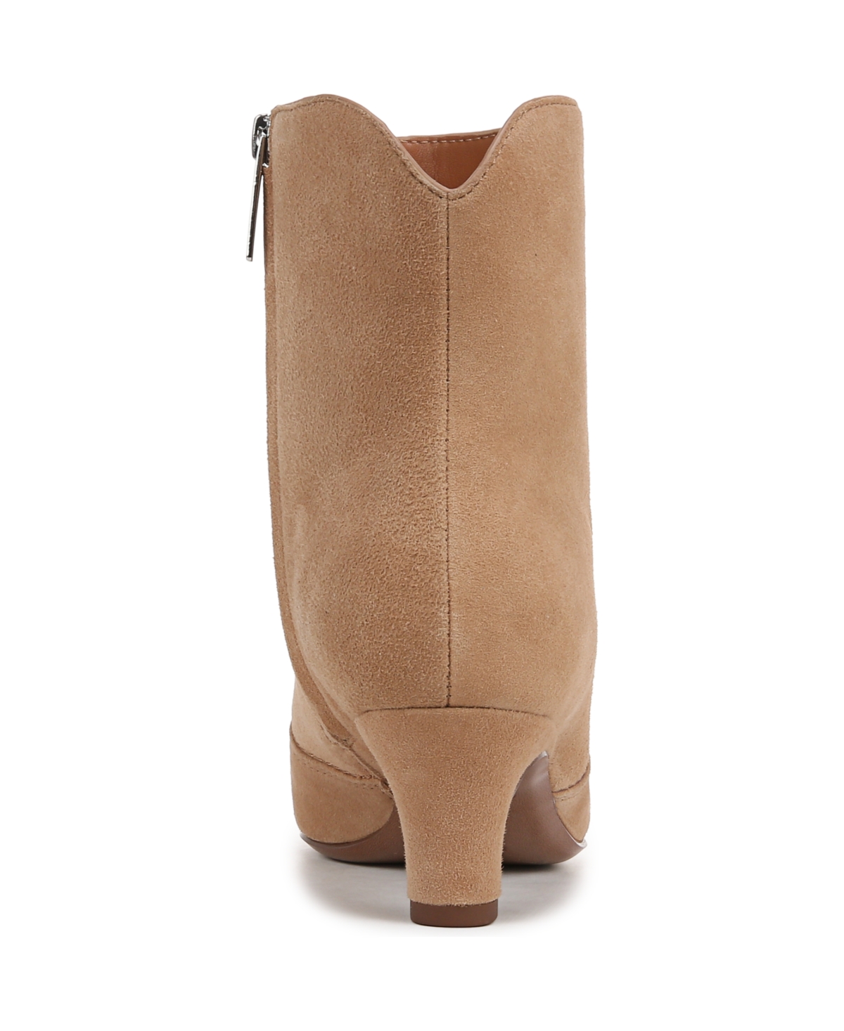Franco Sarto Sarto By  Women's Alexandria Snipped Toe Kitten Heel Booties In Pastorial Taupe Brown Suede