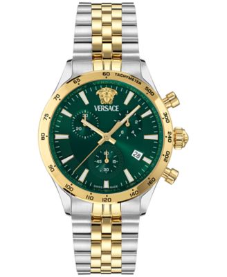 Versace - Unisex Swiss Chronograph Hellenyium Two-Tone Stainless Steel Bracelet Watch 40mm
